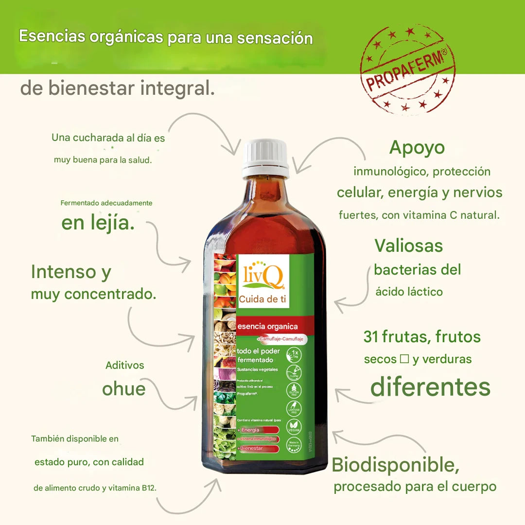 LivQ Bio-Essenz 250 ml, unas 30 raciones
