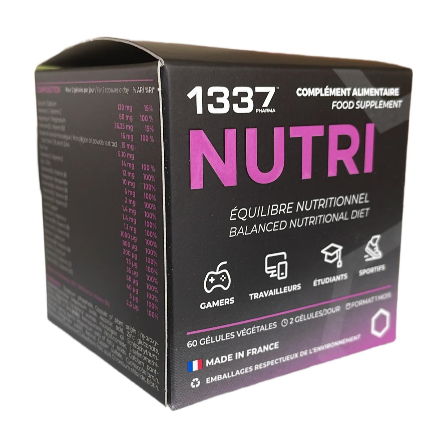 1337 PHARMA NUTRI Las vitaminas y minerales de NUTRI.