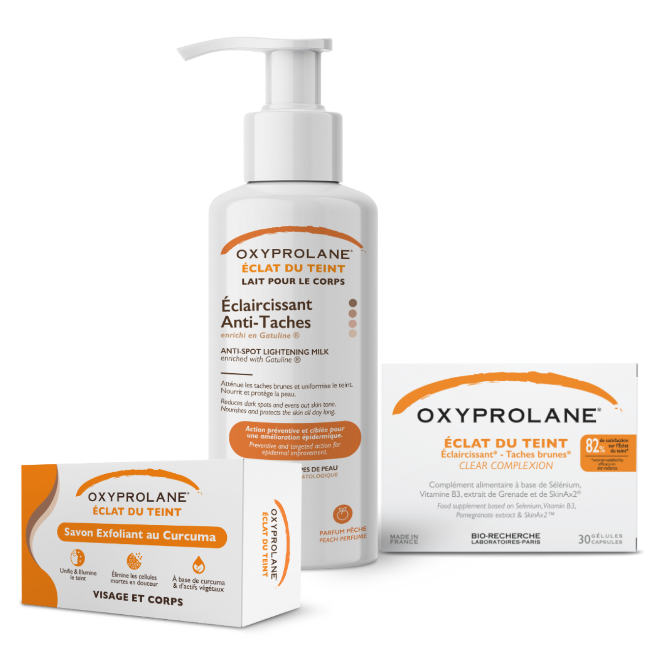 Protocolo OXYPROLANE ECLAT DU TEINT tres productos Bio Recherche