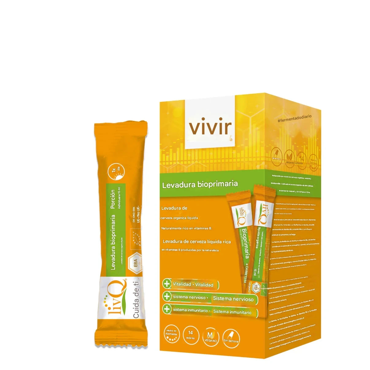 Levadura primaria orgánica livQ, pura