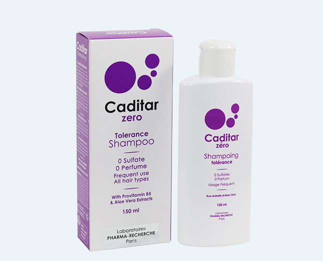 CADITAR ZERO Tolerance shampoo with Aloe Vera extract and Provitamin B5 for all hair types and daily use