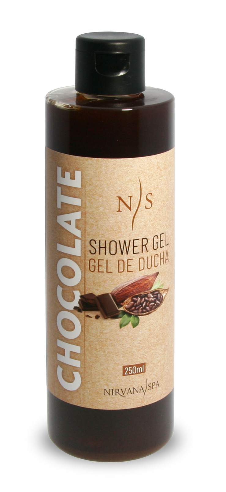 Chocolate Shower Gel 250 ml NIRVANA SPA.  Gel de ducha