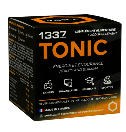 1337 PHARMA  TONIC1337 TONIC es un complemento alimenticio tonificante creado para revivir el cuerpo cansado y la falta de energía.