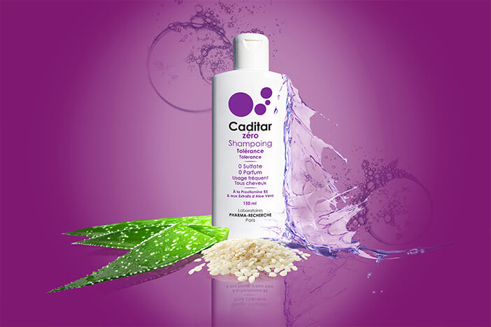 CADITAR ZERO Tolerance shampoo with Aloe Vera extract and Provitamin B5 for all hair types and daily use